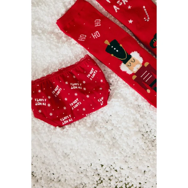 Culotte midi femme à imprimé Noël
