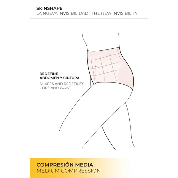Culotte réductrice laser de compression nude moyenne