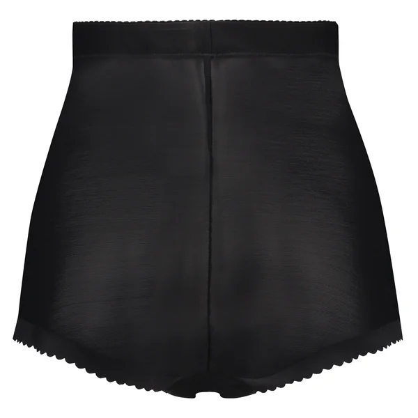 Culotte taille haute avec gaine sculptante en dentelle scuba - Level 3 - Noir