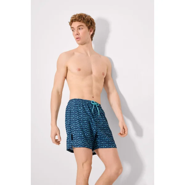 Demi-maillot de bain avec doublure en maille anti-frottement et imprimé raquette de tennis