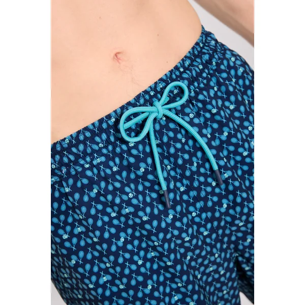 Demi-maillot de bain avec doublure en maille anti-frottement et imprimé raquette de tennis