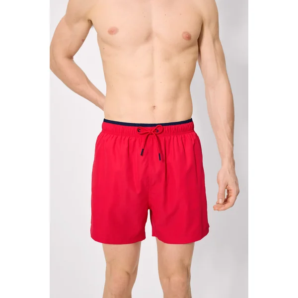 Demi-maillot de bain avec détail rouge à la taille
