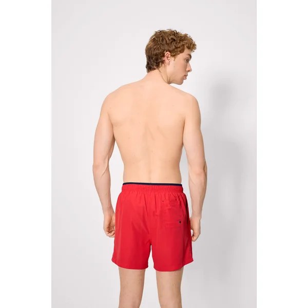 Demi-maillot de bain avec détail rouge à la taille