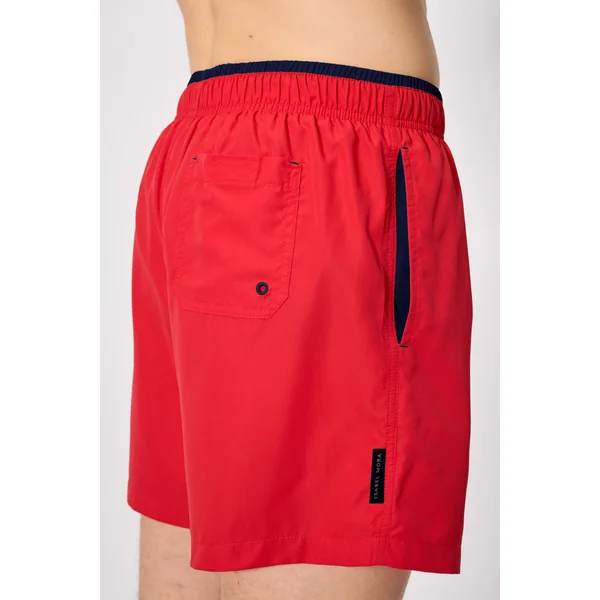 Demi-maillot de bain avec détail rouge à la taille