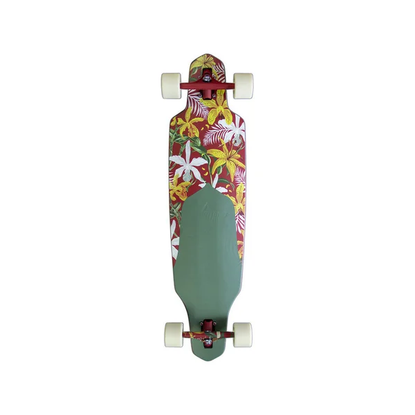 DUSTERS COMPLETE LONGBOARD CHANNEL FLORET RED GREEN 38
