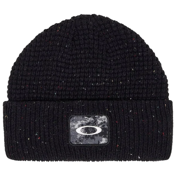 Ellipse Patch Waffle Beanie