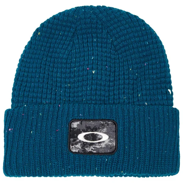 Ellipse Patch Waffle Beanie