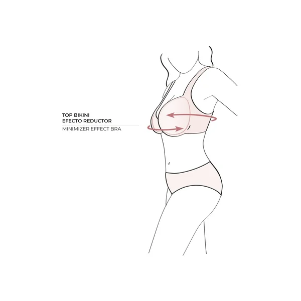 Ensemble bikini avec anneau réducteur et mini culotte rayée verte