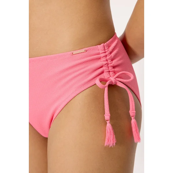 Ensemble bikini rose en piqué avec haut à armatures et culotte gainante, bonnet C