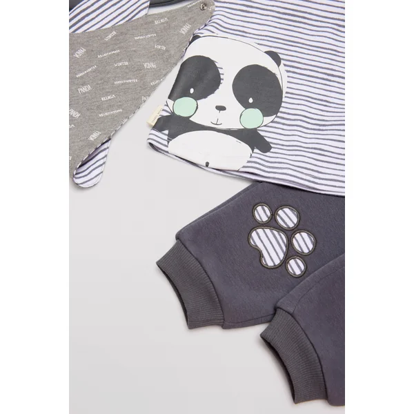 Ensemble bébé 3 pièces avec dessin panda