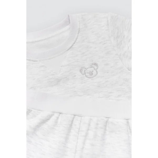 Ensemble bébé basique : sweat-shirt gris et jogging