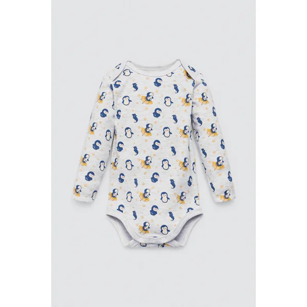 Ensemble bébé Penguin Toy salopette courte et t-shirt à manches longues