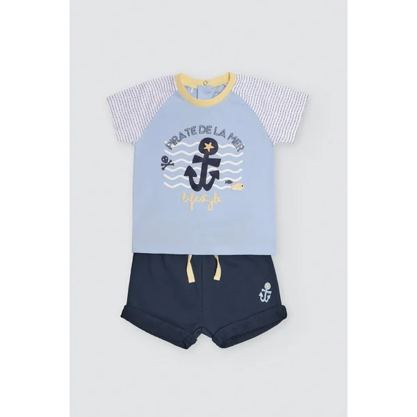 Ensemble bébé t-shirt imprimé manches courtes et short