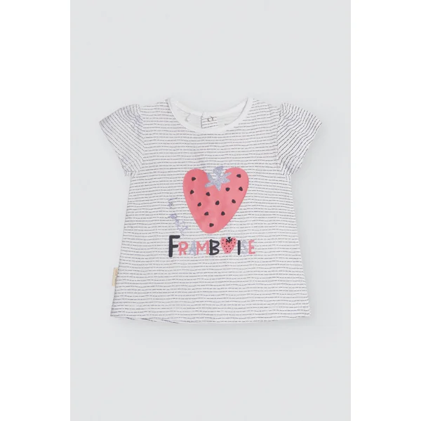 Ensemble bébé t-shirt manches courtes et short Framboise