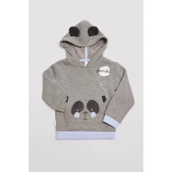 Ensemble bébé à capuche panda manches longues