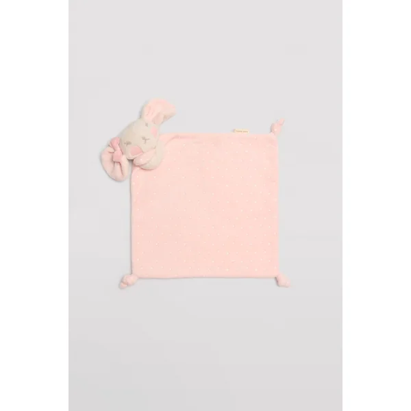 Ensemble couverture et doudou bébé souris rose