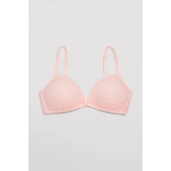 Ensemble soutien-gorge et culotte en coton à imprimé cœur