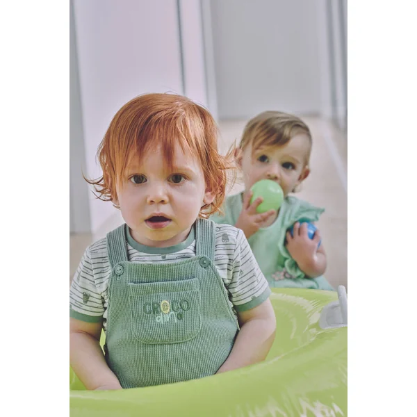 Ensemble t-shirt manches courtes et salopette bébé Crocodino