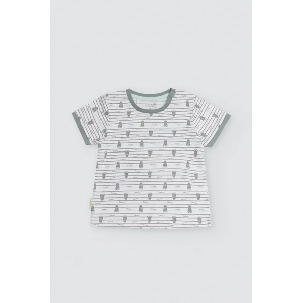 Ensemble t-shirt manches courtes et salopette bébé Crocodino