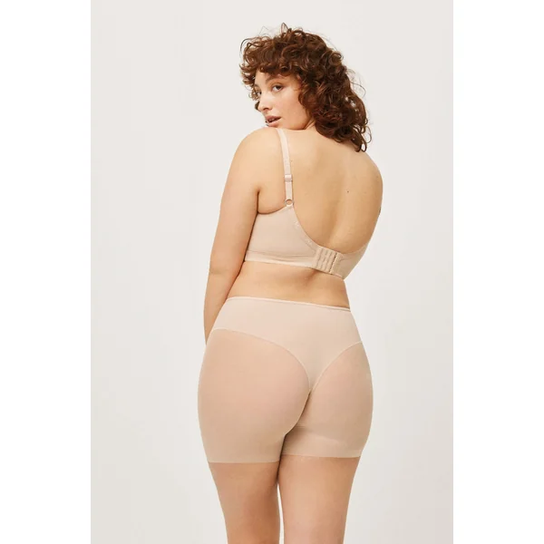 Gaine réductrice en tissu tulle à compression moyenne couleur chair