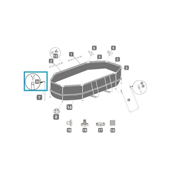Goupille à ressort pour piscine Power Steel (2018)