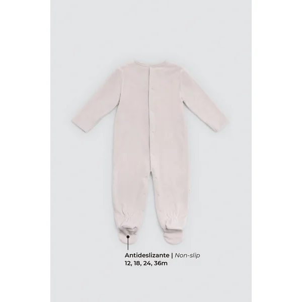 Grenouillère grise à manches longues pour bébé, motif « jour de pluie »