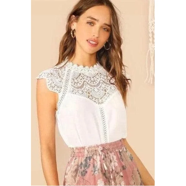 Haut blanc bohème chic