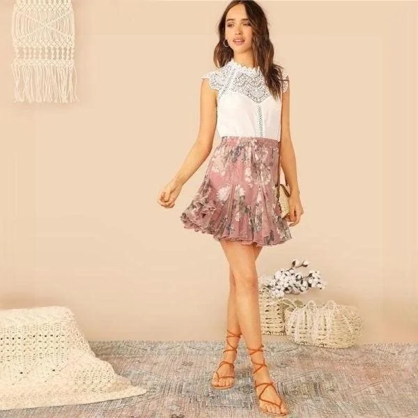 Haut blanc bohème chic
