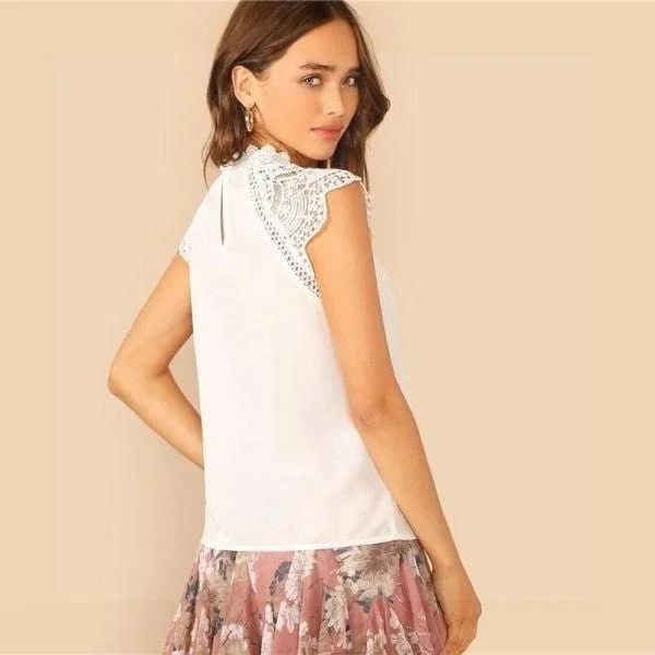 Haut blanc bohème chic