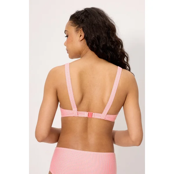 Haut de bikini amincissant en mousseline rose, bonnet C