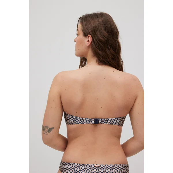 Haut de bikini bandeau imprimé pailleté bonnet C