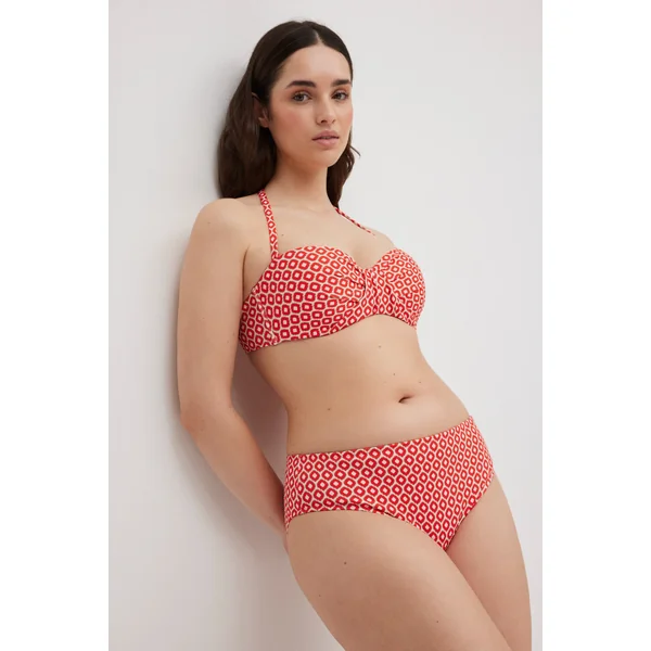 Haut de bikini bandeau imprimé piqué bonnet C
