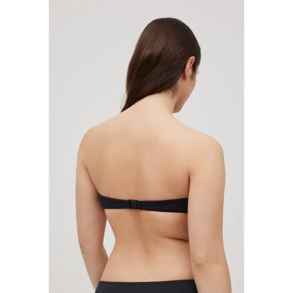 Haut de bikini bandeau piqué noir bonnet C