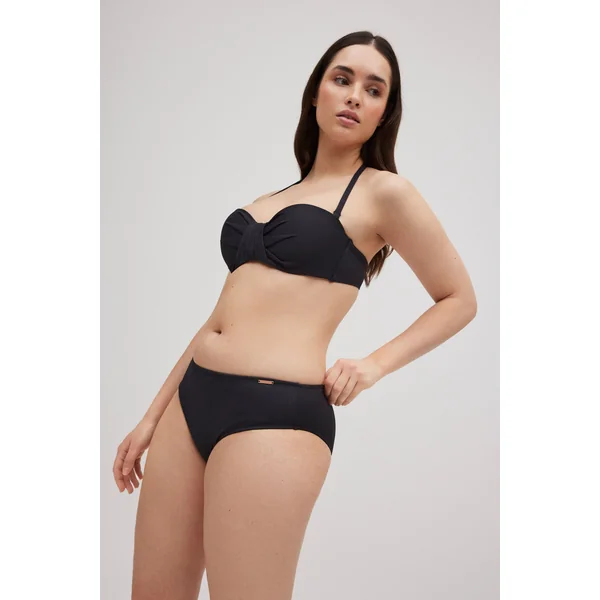 Haut de bikini bandeau piqué noir bonnet C