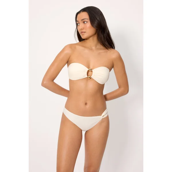 Haut de bikini bandeau rembourré ivoire sans armatures