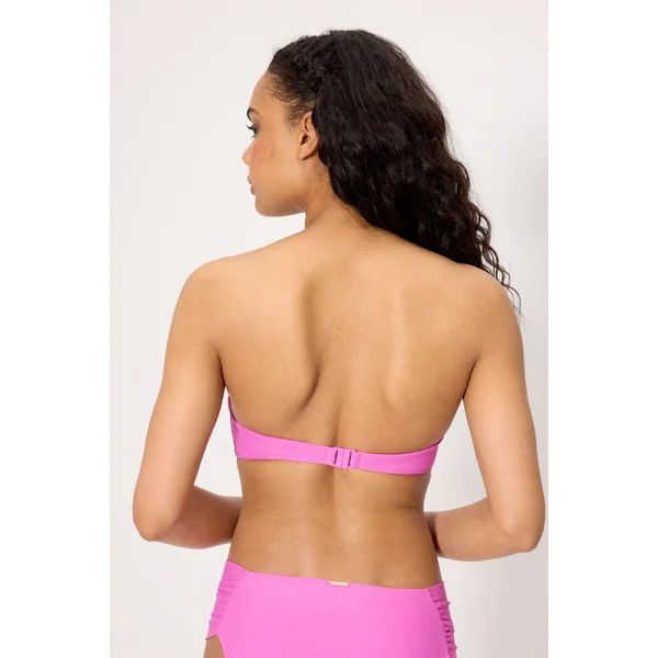 Haut de bikini bandeau rose, bonnet C