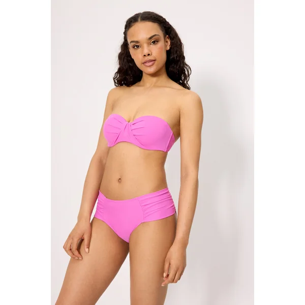 Haut de bikini bandeau rose, bonnet C