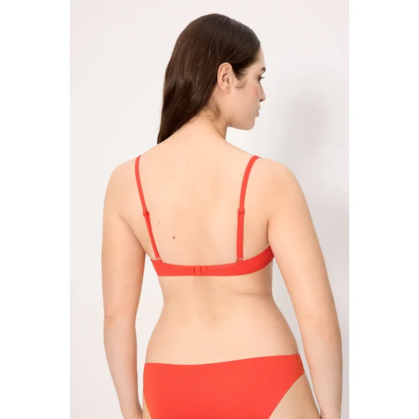 Haut de bikini en micropiqué corail, bonnet C
