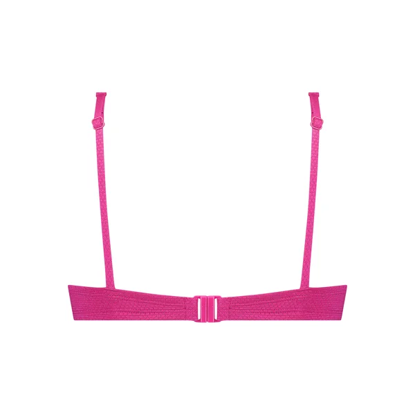 Haut de bikini Lurex Scallop - Rose
