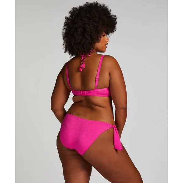 Haut de bikini Lurex Scallop - Rose