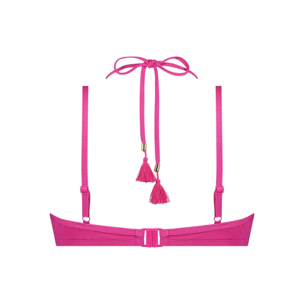 Haut de bikini Lurex Scallop - Rose
