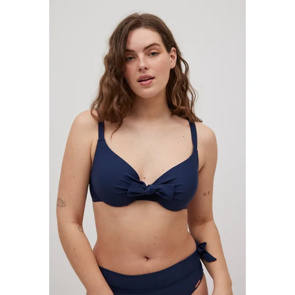 Haut de bikini marine bretelles larges bonnet C