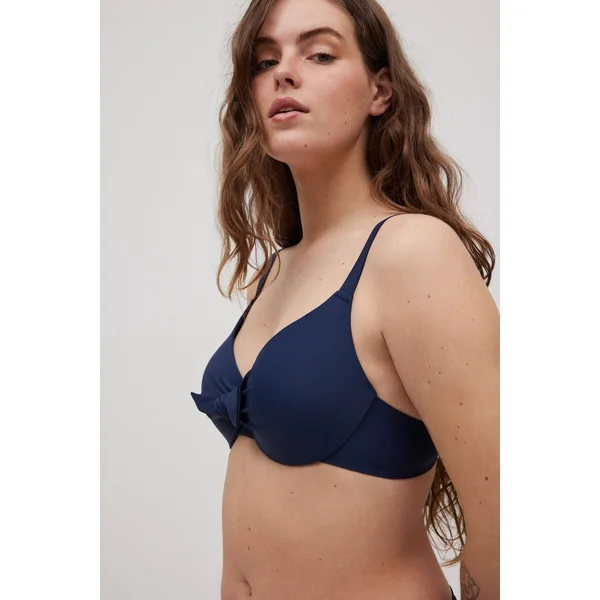 Haut de bikini marine bretelles larges bonnet C
