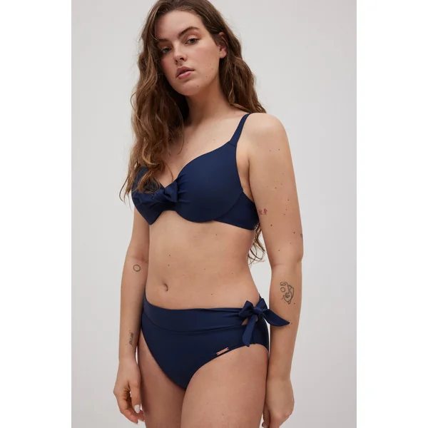Haut de bikini marine bretelles larges bonnet C