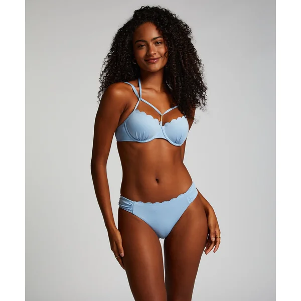 Haut de bikini préformé à armatures Scallop - Bleu