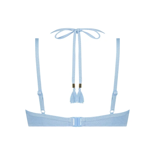Haut de bikini préformé à armatures Scallop - Bleu