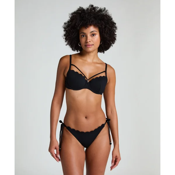 Haut de bikini préformé à armatures Scallop - Noir