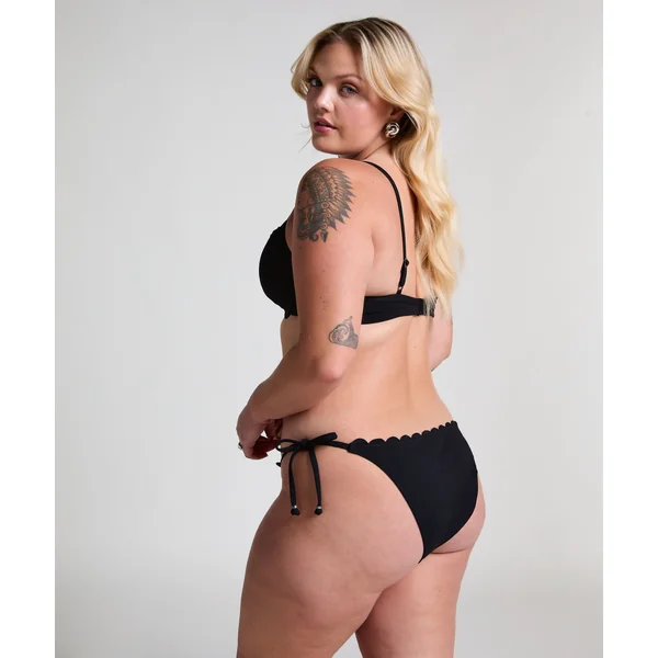 Haut de bikini préformé à armatures Scallop - Noir