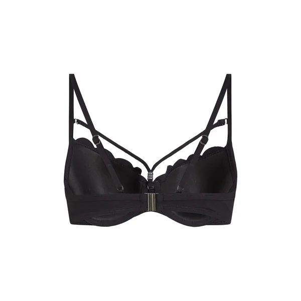 Haut de bikini préformé à armatures Scallop - Noir