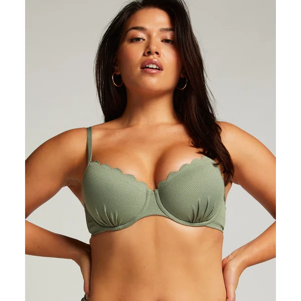 Haut de bikini préformé à armatures Scallop - Vert